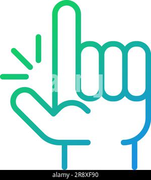 Eureka gesture yellow pixel perfect gradient linear vector icon Stock Vector