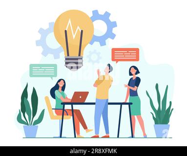 Colleagues sharing thoughts and ideas Stock Vector