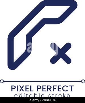 Decline call pixel perfect linear ui icon Stock Vector