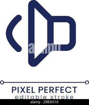 Volume pixel perfect linear ui icon Stock Vector