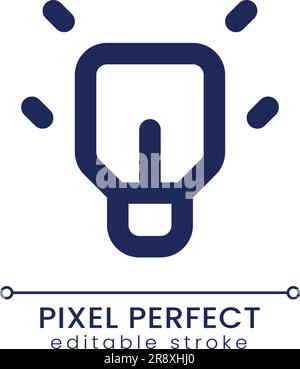 Messenger features pixel perfect linear ui icon Stock Vector