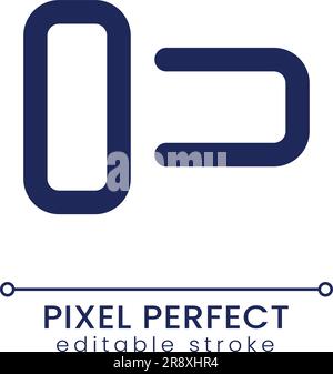 Switch off pixel perfect linear ui icon Stock Vector
