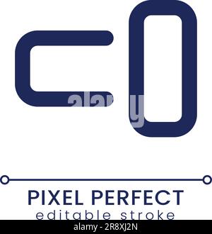Switch on pixel perfect linear ui icon Stock Vector