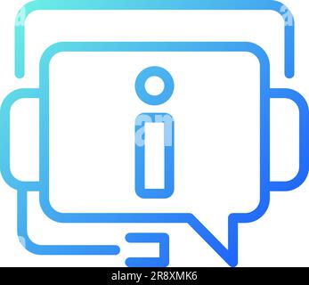 Customer support pixel perfect gradient linear vector icon Stock Vector