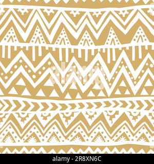 Hand drawn abstract seamless pattern, ethnic background, african style - great for textiles, banners, wallpapers, wrapping - vector design Stock Vector