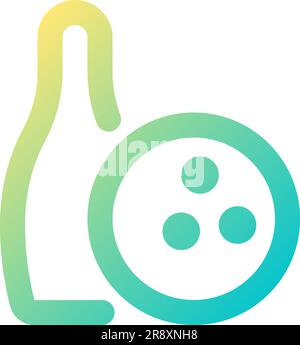 Bowling equipment pixel perfect gradient linear ui icon Stock Vector