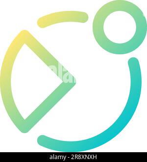 Notification from analytic app pixel perfect gradient linear ui icon Stock Vector