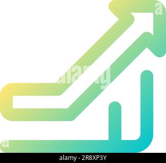 Growth pixel perfect gradient linear ui icon Stock Vector