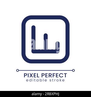 Activity analytics pixel perfect linear ui icon Stock Vector