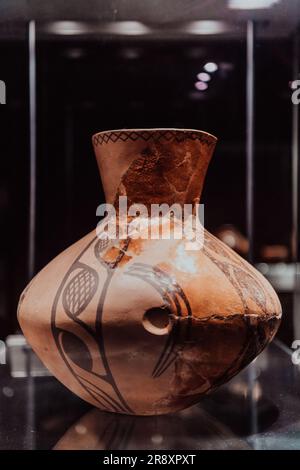 Old traditional Macedonian kitchen items on display in the museum Stock Photo