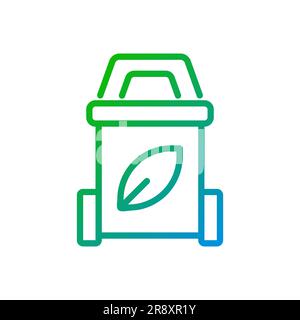 Garbage sorting pixel perfect gradient linear vector icon Stock Vector