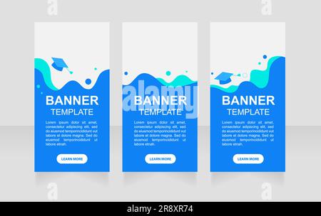 Private school eduction web banner design template Stock Vector