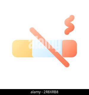 No smoking pixel perfect flat gradient color ui icon Stock Vector