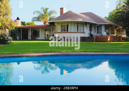 Pool at Carrington Lodge, Kimberley, Northern Cape, South Africa Stock Photo