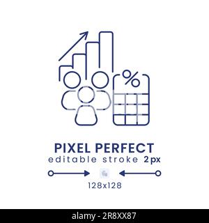 Dividends Tax linear desktop icon Stock Vector