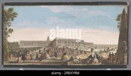 View of the Palace of Versailles seen from the garden, 1700-1799. Stock Photo