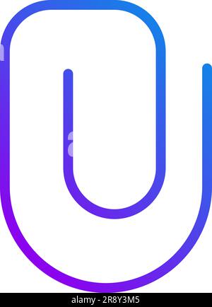 File upload button pixel perfect gradient linear vector icon Stock Vector