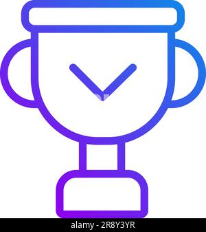 Winner cup pixel perfect gradient linear vector icon Stock Vector