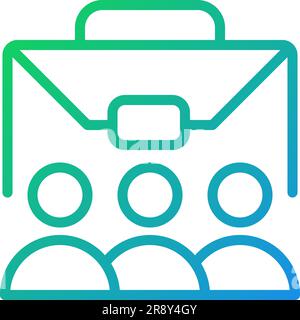 Team pixel perfect gradient linear vector icon Stock Vector