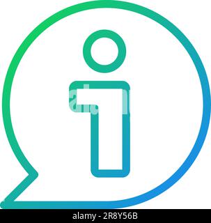 Information bubble blue pixel perfect gradient linear vector icon Stock Vector