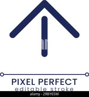 Move upward pixel perfect linear ui icon Stock Vector