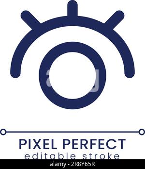 Eye pixel perfect linear ui icon Stock Vector