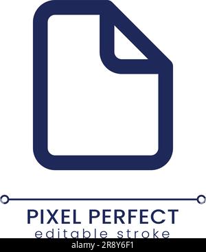 File pixel perfect linear ui icon Stock Vector