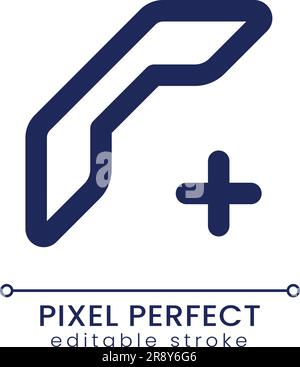 Add new contact pixel perfect linear ui icon Stock Vector
