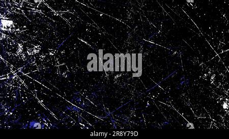 Background with many small white and blue spots on a black background. Grunge texture Stock Vector