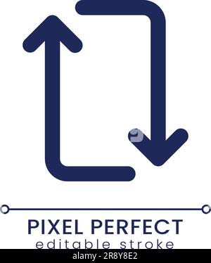 Repeat pixel perfect linear ui icon Stock Vector