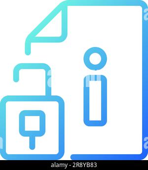 Access to information pixel perfect gradient linear vector icon Stock Vector