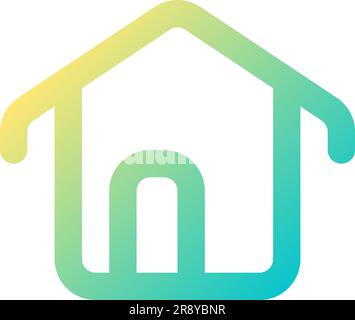 House pixel perfect gradient linear ui icon Stock Vector