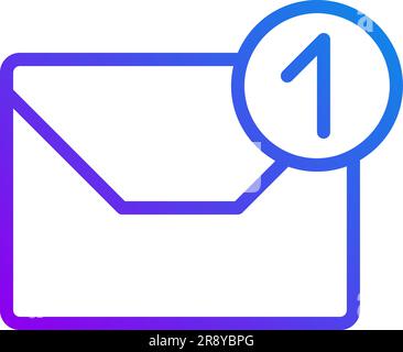 Email notification pixel perfect gradient linear vector icon Stock Vector