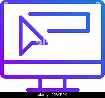 Website address pixel perfect gradient linear vector icon Stock Vector