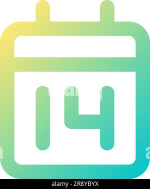 Calendar application pixel perfect gradient linear ui icon Stock Vector