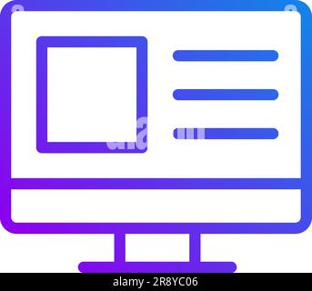 Website for business pixel perfect gradient linear vector icon Stock Vector