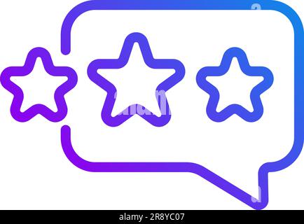 Customer feedback pixel perfect gradient linear vector icon Stock Vector