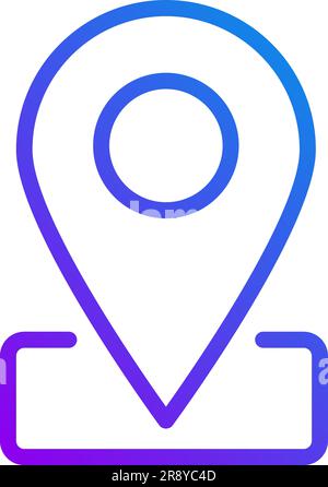 Location mark pixel perfect gradient linear vector icon Stock Vector