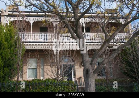 Grand Victorian-era homes in the goldfields city of Bendigo, Victoria Stock Photo