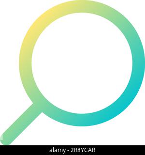 Magnifying glass pixel perfect gradient linear ui icon Stock Vector