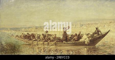 Moorish oarsmen at Constantinople, 1840-1900. Stock Photo