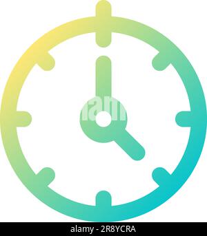 Stopwatch pixel perfect gradient linear ui icon Stock Vector