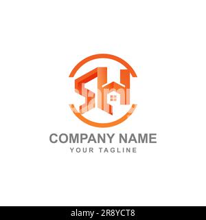 SH letter creative real estate letter logo vector.EPS 10 Stock Vector