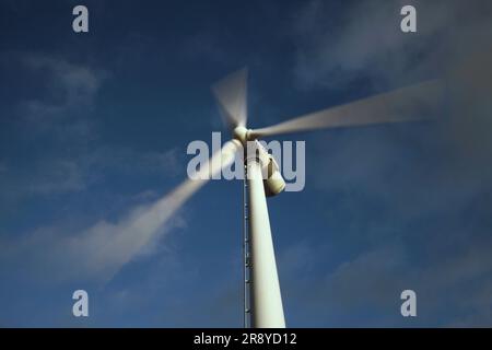 100 kW wind turbine, Shoreham Docks, West Sussex. Stock Photo