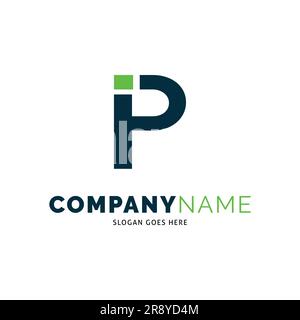 Initial Letter IP Icon Vector Logo Template Illustration Design Stock Vector