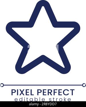 Star pixel perfect linear ui icon Stock Vector