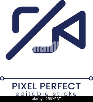 Turn off camera pixel perfect linear ui icon Stock Vector