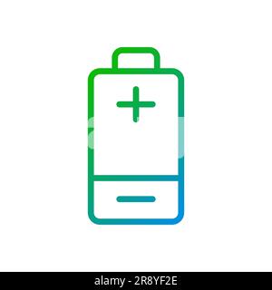 Battery pixel perfect gradient linear vector icon Stock Vector