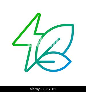 Electric energy pixel perfect gradient linear vector icon Stock Vector