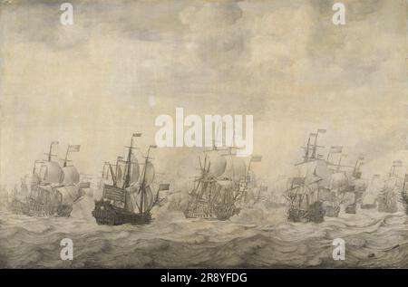 Episode from the Four Days' Battle, 11-14 June 1666, of the Second Anglo-Dutch War, 1665-67, 1668. Stock Photo